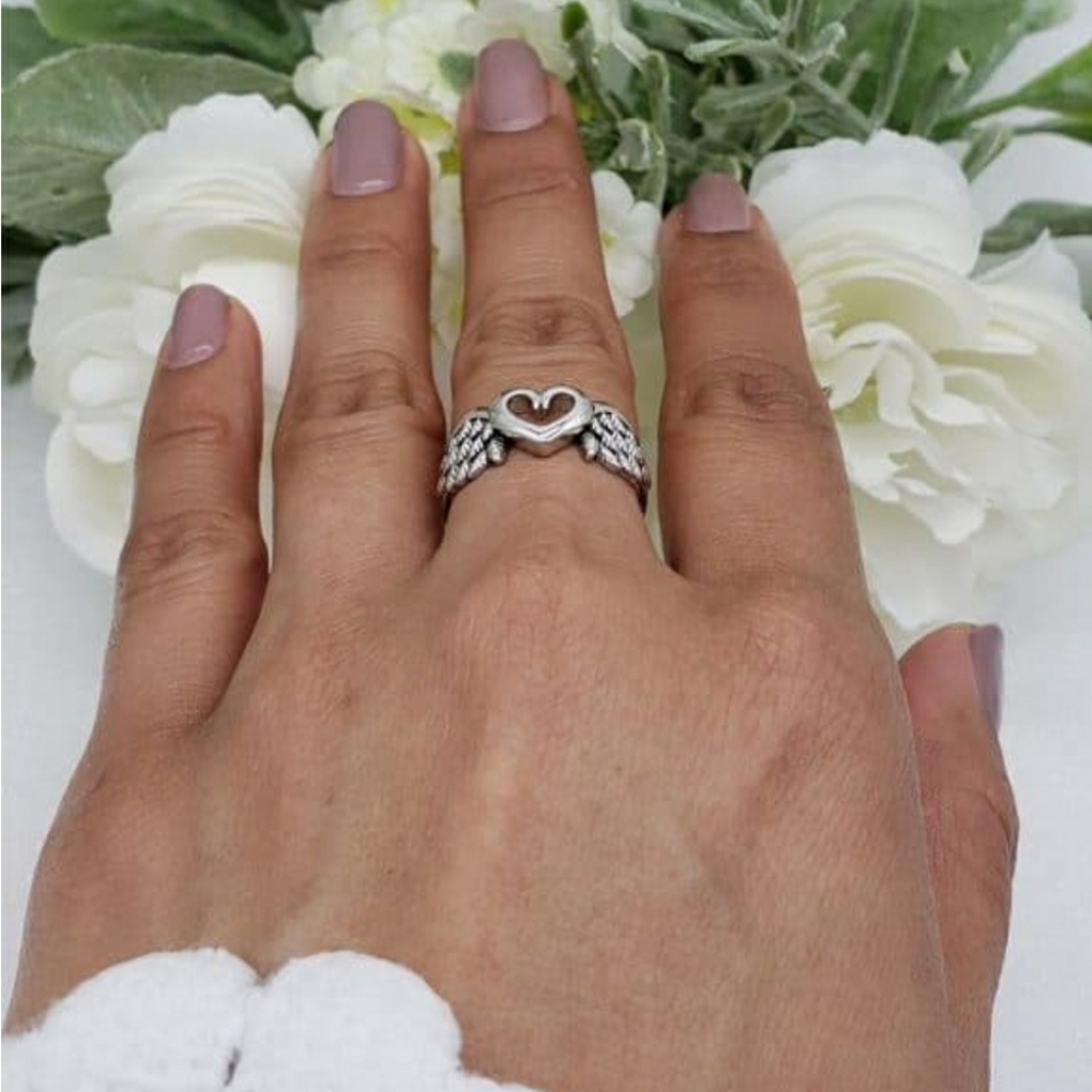 𼰠GYPSY HEART STERLING SILVER RING - Picture 4 of 4